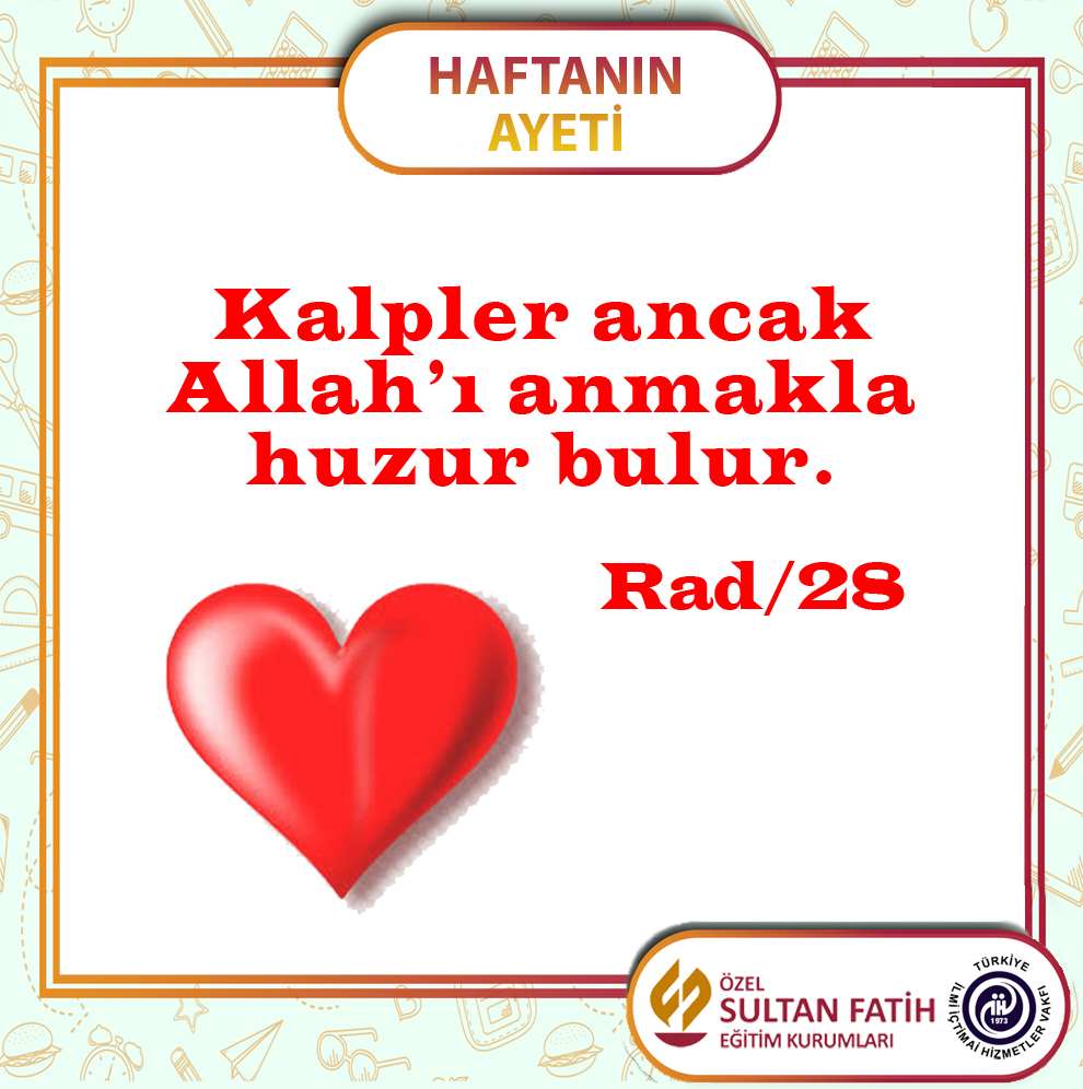 HAFTANIN AYETİ